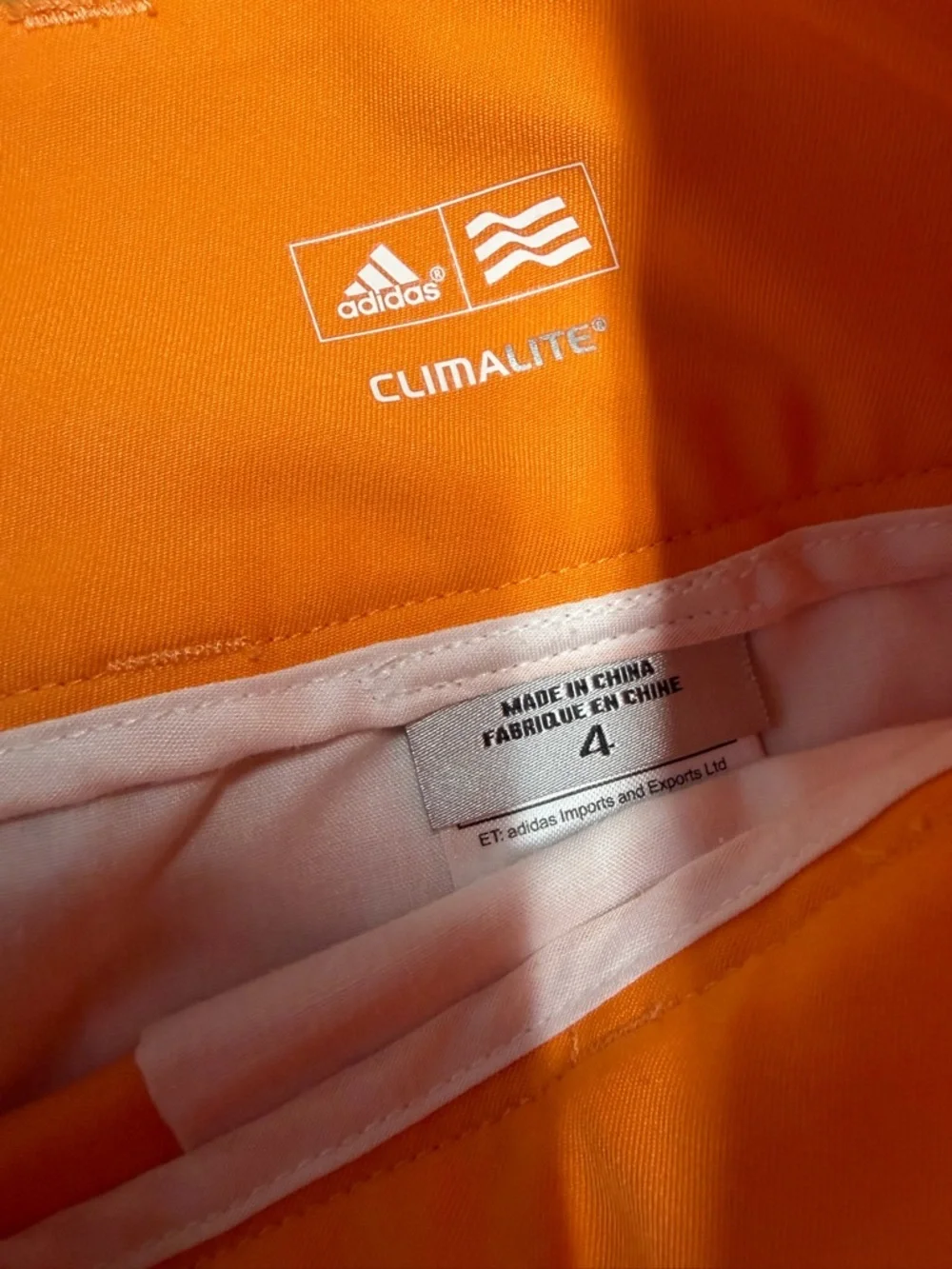 adidas Bright Orange Women’s Climalite 5” Golf Shorts size 4 - Picture 3 of 5